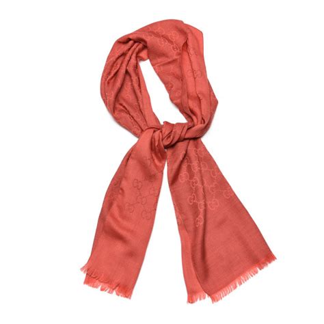 red gucci scarf|gucci scarf with fur trim.